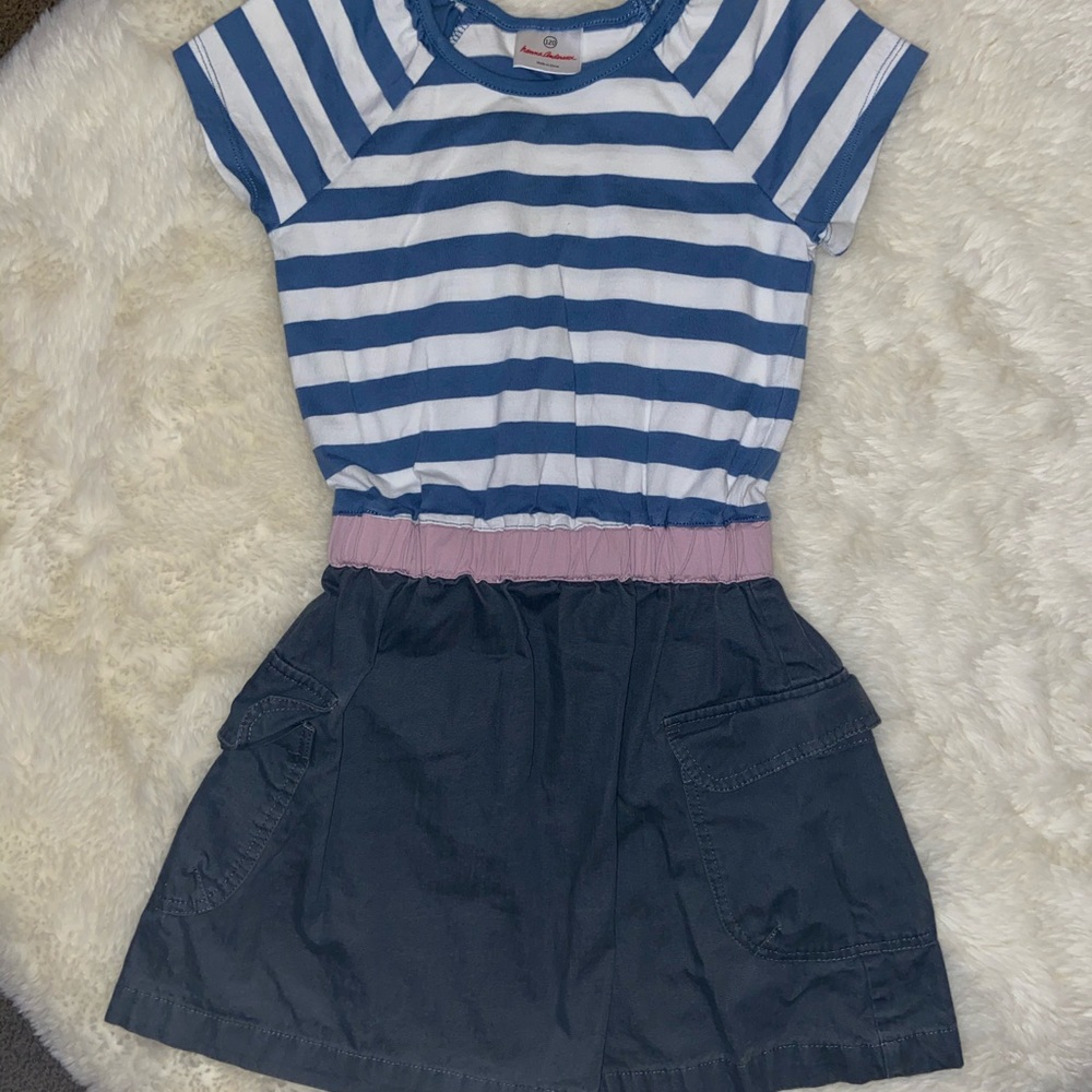 Hanna Andersson Dress w/ Khaki Bottom, Size 120cm